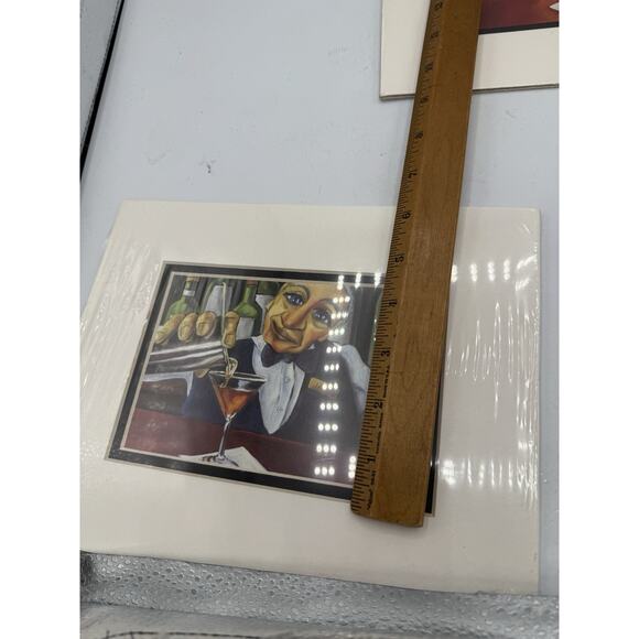 Will Rafuse Jack & Basil Bartender Art Prints Set of 2 2001 Whimsical Bar Pub - Picture 4 of 8